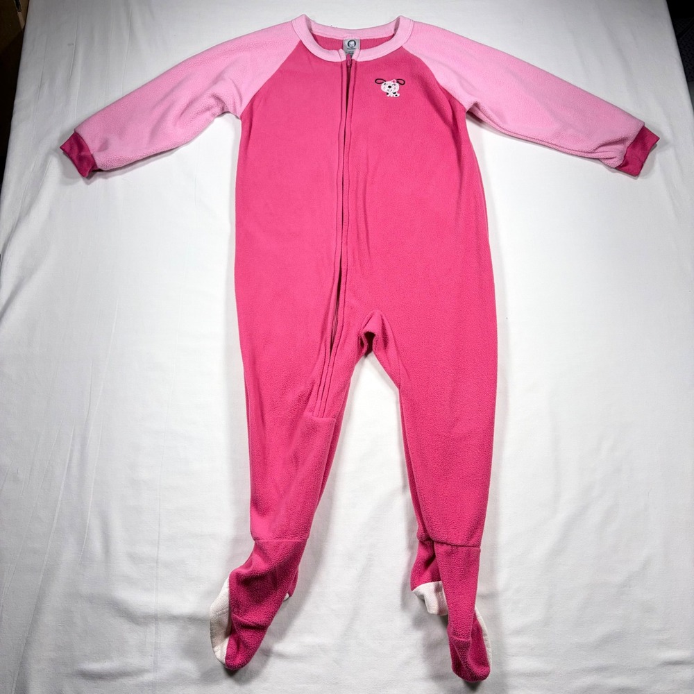 Gerber Girls Pink Fleece Footed Sleeper Pajamas Puppy 4T 1P1964380KH